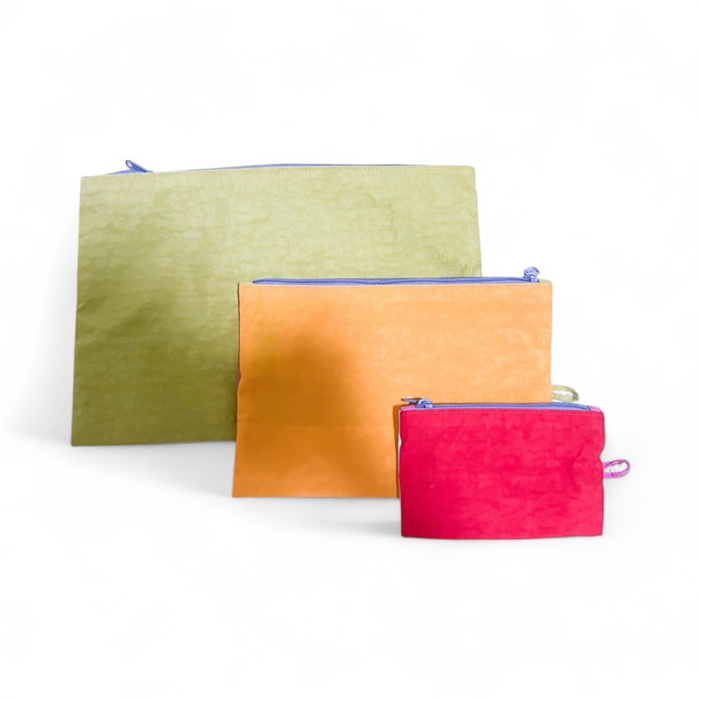 BAGGU Go Pouch Set in Vacation Colorblock